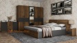 Спален комплект Хироу Х2 дъб вотан с черно шагре - изглед 1 - МебелМаг Спален комплект Хироу Х2 дъб вотан с черно шагре - изглед 1