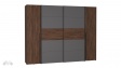Гардероб Арагона четирикрилни орех бейкърсфилд с волфрамово сиво - изглед 2 - МебелМаг Гардероб Арагона четирикрилни орех бейкърсфилд с волфрамово сиво - изглед 2