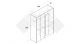 Гардероб Вангард четирикрилни артизан с бяло - изглед 3