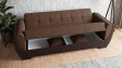 Диван Беланот триместни кафяв с кафява кожа - изглед 3 - МебелМаг Диван Беланот триместни кафяв с кафява кожа - изглед 3