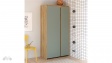 Гардероб Холис двукрилни дъб маувела с олив - изглед 1