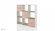Етажерка Бретани дъб пиемона с розова праскова - изглед 1 - МебелМаг Етажерка Бретани дъб пиемона с розова праскова - изглед 1
