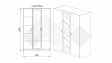 Гардероб Провидънс трикрилни мока с лате - изглед 6