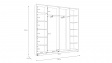 Гардероб Хомано с плъзгащи врати бял - изглед 10 - МебелМаг Гардероб Хомано с плъзгащи врати бял - изглед 10