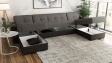 Ъглов диван Барселона универсален ъгъл сив с черно - изглед 3 - МебелМаг Ъглов диван Барселона универсален ъгъл сив с черно - изглед 3