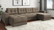 Ъглов диван Джена универсален ъгъл кафяв - изглед 1 - МебелМаг Ъглов диван Джена универсален ъгъл кафяв - изглед 1