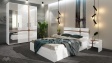 Спален комплект Енцо бял гланц с денвър - изглед 1 - МебелМаг Спален комплект Енцо бял гланц с денвър - изглед 1