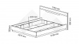 Спалня 160/200 Аляска с включен матрак Бонел 160/200 бяло гланц с графит - изглед 2 - МебелМаг Спалня 160/200 Аляска с включен матрак Бонел 160/200 бяло гланц с графит - изглед 2