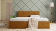 Тапицирана спалня 160/200 Фиорела с включен матрак Бонел 160/200 манго - изглед 2 - МебелМаг Тапицирана спалня 160/200 Фиорела с включен матрак Бонел 160/200 манго - изглед 2