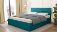 Тапицирана спалня 160/200 Фиорела с включен матрак Бонел 160/200 тюркоаз - изглед 1 - МебелМаг Тапицирана спалня 160/200 Фиорела с включен матрак Бонел 160/200 тюркоаз - изглед 1