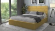 Тапицирана спалня 160/200 Сияна с включен матрак Бонел 160/200 горчица - изглед 1 - МебелМаг Тапицирана спалня 160/200 Сияна с включен матрак Бонел 160/200 горчица - изглед 1