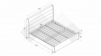 Тапицирана спалня 180/200 Велиса с включен матрак Sleep Nuvia 180/200 кафяв - изглед 4
