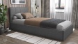 Тапицирано легло 90/200 Коко с включен матрак Бонел 90/200 сив - изглед 1