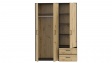 Гардероб Мониса трикрилни дъб артисан с черно - изглед 6 - МебелМаг Гардероб Мониса трикрилни дъб артисан с черно - изглед 6