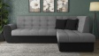 Ъглов диван Белла S с посока сив с черно - изглед 2 - МебелМаг Ъглов диван Белла S с посока сив с черно - изглед 2
