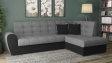 Ъглов диван Белла S с посока сив с черно - изглед 1 - МебелМаг Ъглов диван Белла S с посока сив с черно - изглед 1
