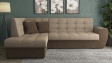 Ъглов диван Белла S с посока бежов с тъмно кафяво - изглед 2 - МебелМаг Ъглов диван Белла S с посока бежов с тъмно кафяво - изглед 2