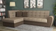 Ъглов диван Белла S с посока бежов с тъмно кафяво - изглед 1 - МебелМаг Ъглов диван Белла S с посока бежов с тъмно кафяво - изглед 1