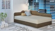 Ъглово легло 120/190 Тексас с включен матрак Бонел 120/190 орех адмирал - изглед 1 - МебелМаг Ъглово легло 120/190 Тексас с включен матрак Бонел 120/190 орех адмирал - изглед 1