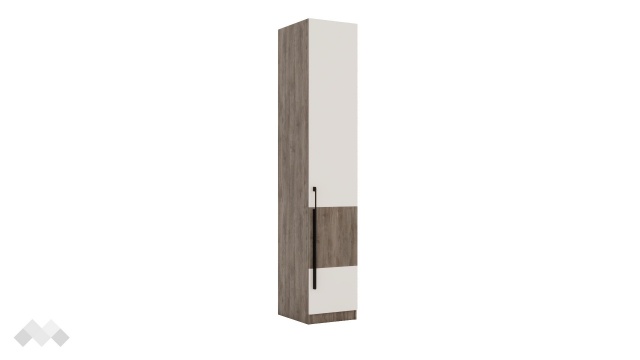 Гардероб Комо еднокрилни орех селект тъмен с кашмир - МебелМаг Гардероб Комо еднокрилни орех селект тъмен с кашмир