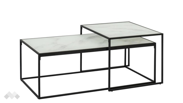 Холна маса Болтън комплект маси бял - МебелМаг Холна маса Болтън комплект маси бял