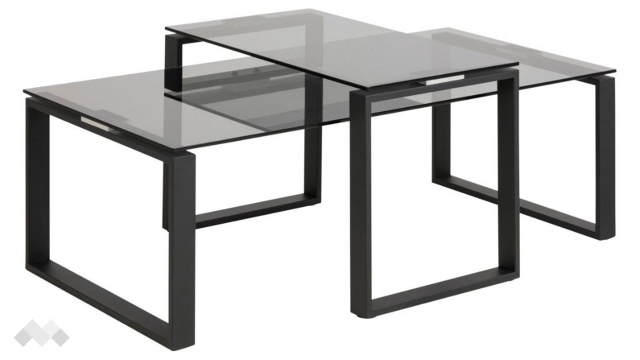 Холна маса Катрина комплект маси черен мат - МебелМаг Холна маса Катрина комплект маси черен мат