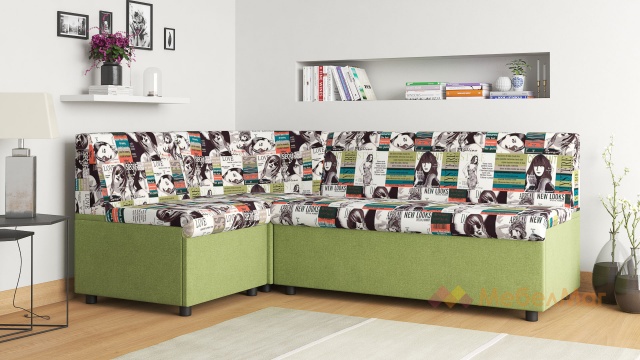 Кухненски ъгъл Ясен универсален ъгъл зелен - МебелМаг Кухненски ъгъл Ясен универсален ъгъл зелен