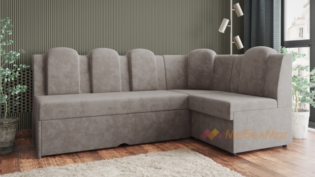 Кухненски ъгъл Хуго Лукс универсален ъгъл сив - МебелМаг Кухненски ъгъл Хуго Лукс универсален ъгъл сив