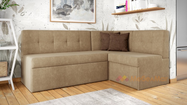 Кухненски ъгъл Марио универсален ъгъл бежов - МебелМаг Кухненски ъгъл Марио универсален ъгъл бежов