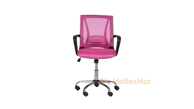 Офис стол Кармен 7040 розов - МебелМаг Офис стол Кармен 7040 розов
