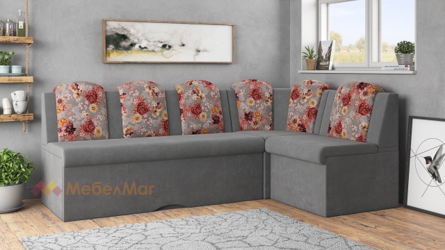 Кухненски ъгъл Гери универсален ъгъл сив - МебелМаг Кухненски ъгъл Гери универсален ъгъл сив