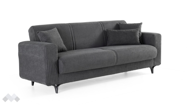 Диван Атон триместни сив - МебелМаг Диван Атон триместни сив