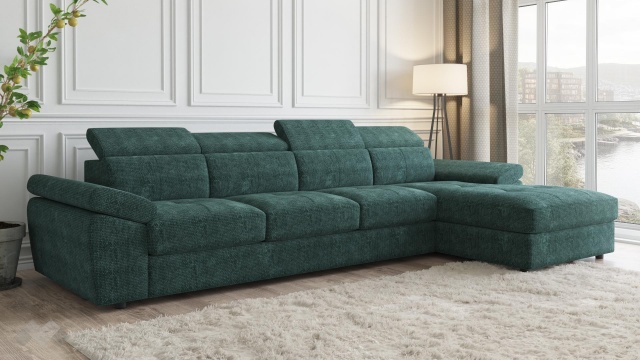Ъглов диван Джент с посока зелен - МебелМаг Ъглов диван Джент с посока зелен