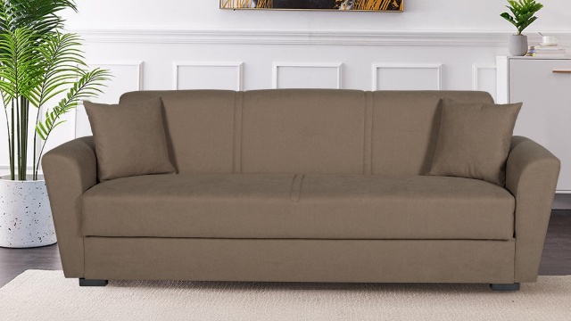 Диван Фокс триместни кафяв - МебелМаг Диван Фокс триместни кафяв