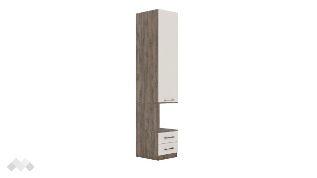Гардероб Комо еднокрилни орех селект тъмен с кашмир - МебелМаг Гардероб Комо еднокрилни орех селект тъмен с кашмир