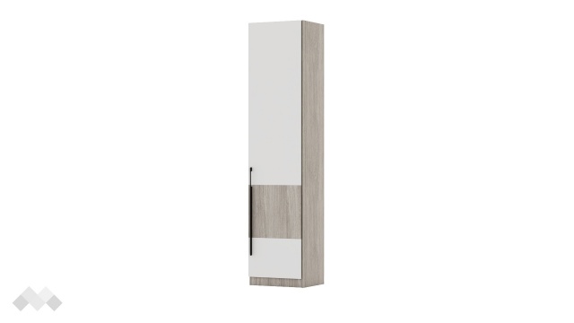 Гардероб Комо еднокрилни дъб ърбан ойстър с бяло - МебелМаг Гардероб Комо еднокрилни дъб ърбан ойстър с бяло