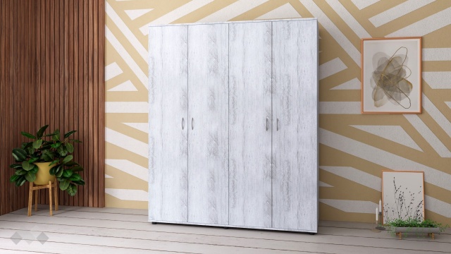 Гардероб №1 четирикрилни дъб антик - МебелМаг Гардероб №1 четирикрилни дъб антик