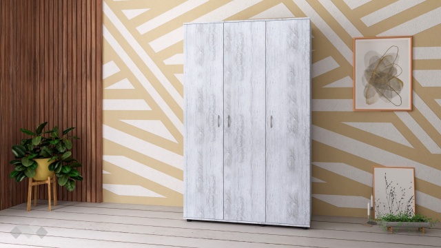 Гардероб №1 трикрилни дъб антик - МебелМаг Гардероб №1 трикрилни дъб антик