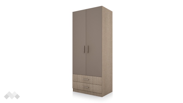 Гардероб Джеймс двукрилни мока с лате