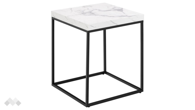 Холна маса Бароса бял мрамор с черно