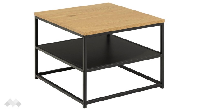 Холна маса Гила тъмен дъб с черен мат - МебелМаг Холна маса Гила тъмен дъб с черен мат