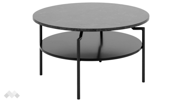 Холна маса Голди черен мрамор с черно - МебелМаг Холна маса Голди черен мрамор с черно