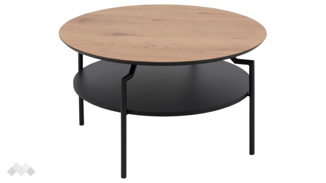 Холна маса Голди тъмен дъб с черно - МебелМаг Холна маса Голди тъмен дъб с черно