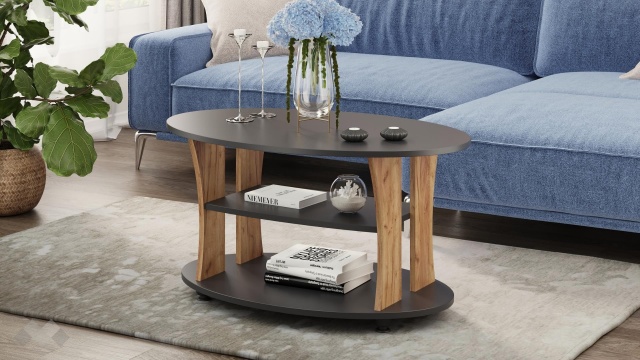 златен дъб с антрацит