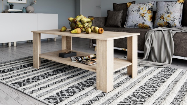 Холна маса Лорън дъб сонома - МебелМаг Холна маса Лорън дъб сонома