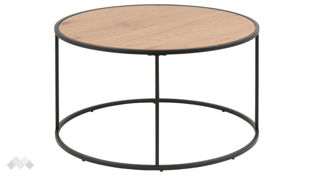 Холна маса Сийфорд тъмен дъб с черно - МебелМаг Холна маса Сийфорд тъмен дъб с черно