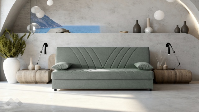 Клик-клак канапе Фиджи триместни зелен - МебелМаг Клик-клак канапе Фиджи триместни зелен