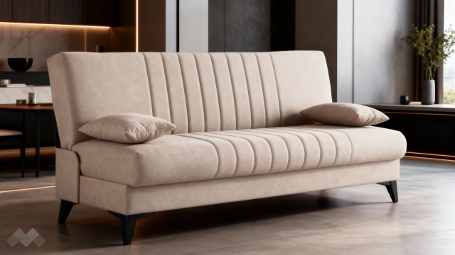 Клик-клак канапе Кенто триместни кафяв - МебелМаг Клик-клак канапе Кенто триместни кафяв