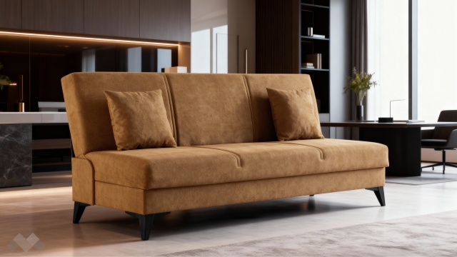 Клик-клак канапе Мерит триместни горчица - МебелМаг Клик-клак канапе Мерит триместни горчица