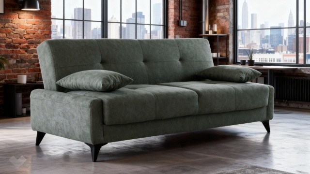 Клик-клак канапе Нейт триместни зелен - МебелМаг Клик-клак канапе Нейт триместни зелен